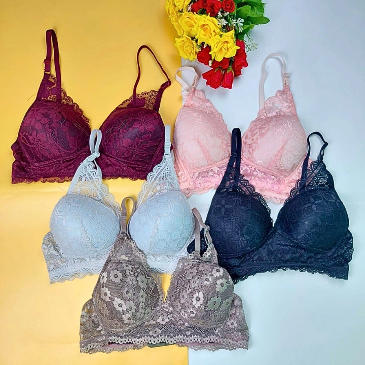 12 Combo U Lace Wireless Bra (5 pcs)